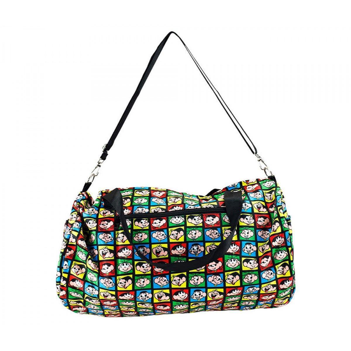 Miniatura Bolsa Academia Turma Da Mônica Cilíndrica Coloridos 24X41 Cm