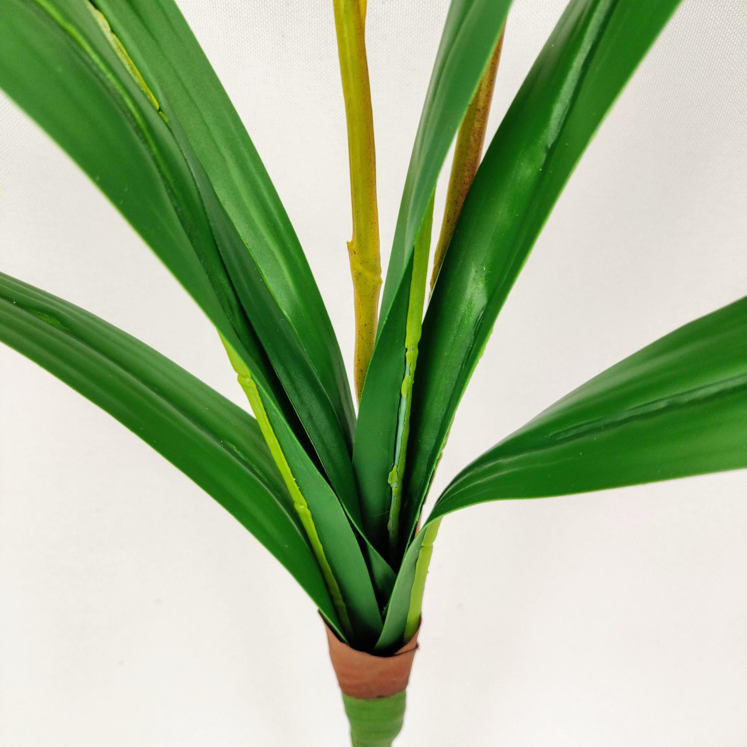 Miniatura Orquidea Oncidium Verde Planta Artificial 77X37Cm 2 Hastes