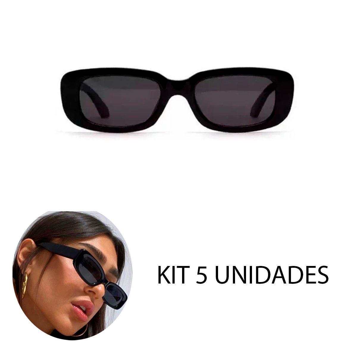 Miniatura Kit 5 Óculos De Sol Retrô Vintage Proteção Uv Unissex Top