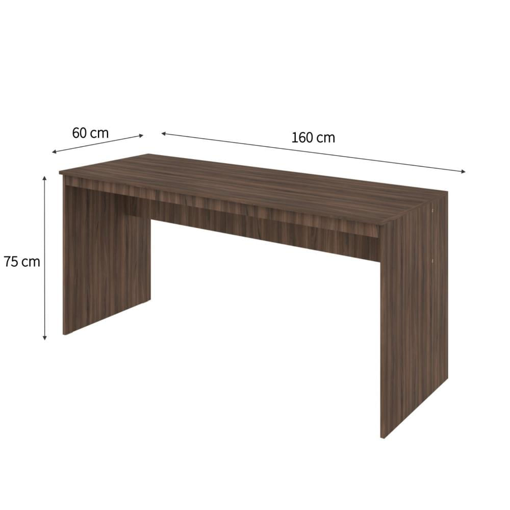 Miniatura Mesa para Escritório Diretor 160cm Turim Espresso Móveis Nogal