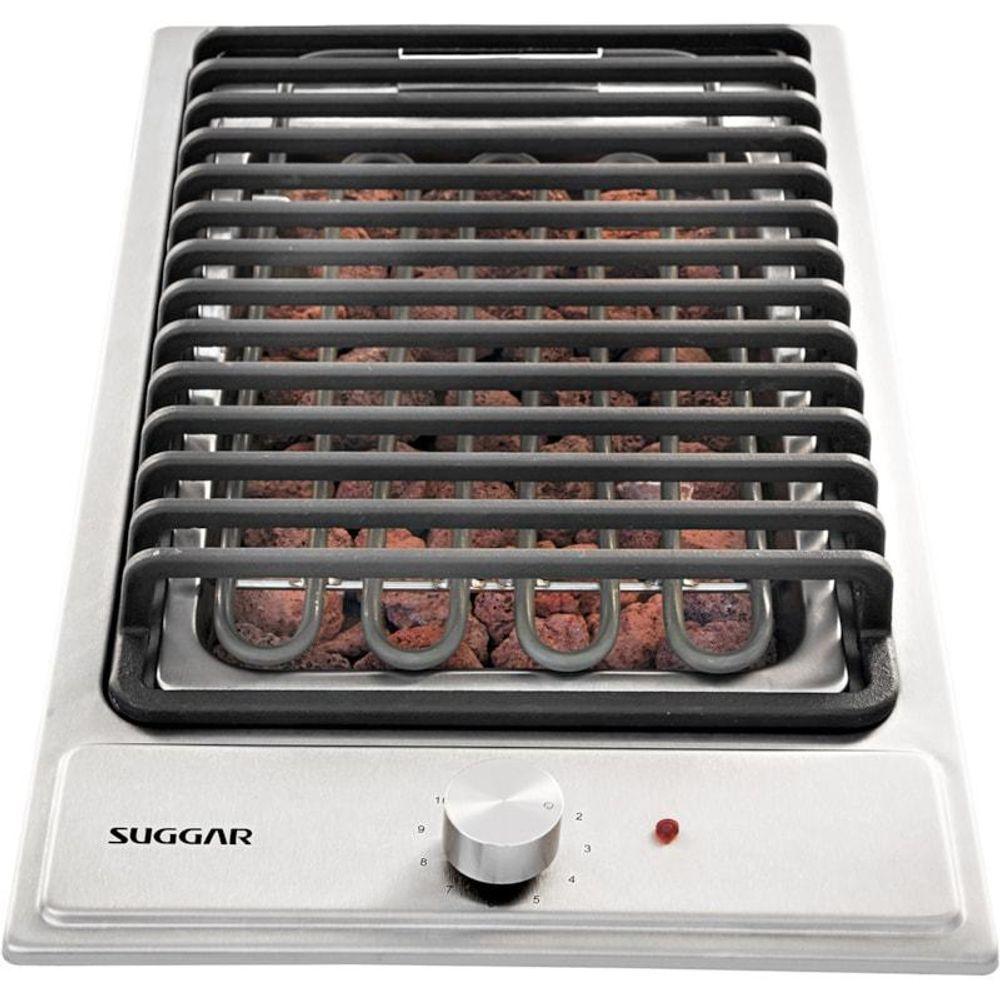 Miniatura Cooktop Elétrico Inox Barbecue Churrasqueira Com Grelha 220V