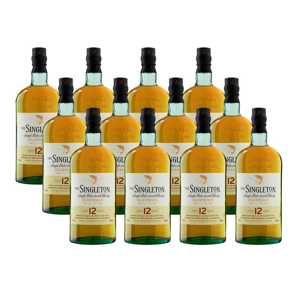 Miniatura Whisky Escocês Single Malt Dufftown 750ml Caixa com 12 Unidades The Singleton