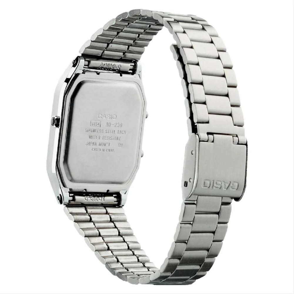 Miniatura Relógio Casio Vintage AQ-230A-2A1MQYDF Prata e Azul