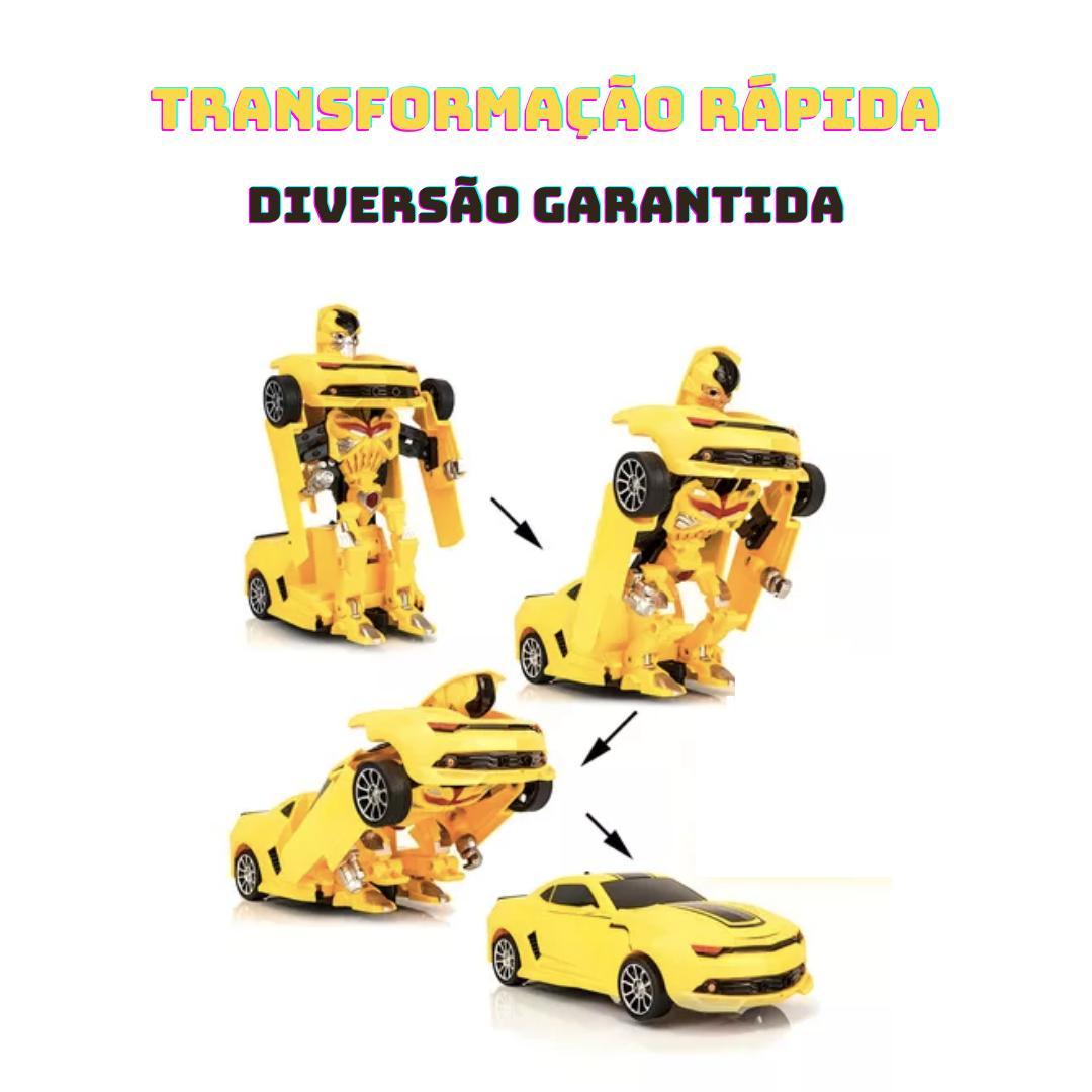 Miniatura Brinquedo Vira Robo Transformers A Pilha Automático Carrinho