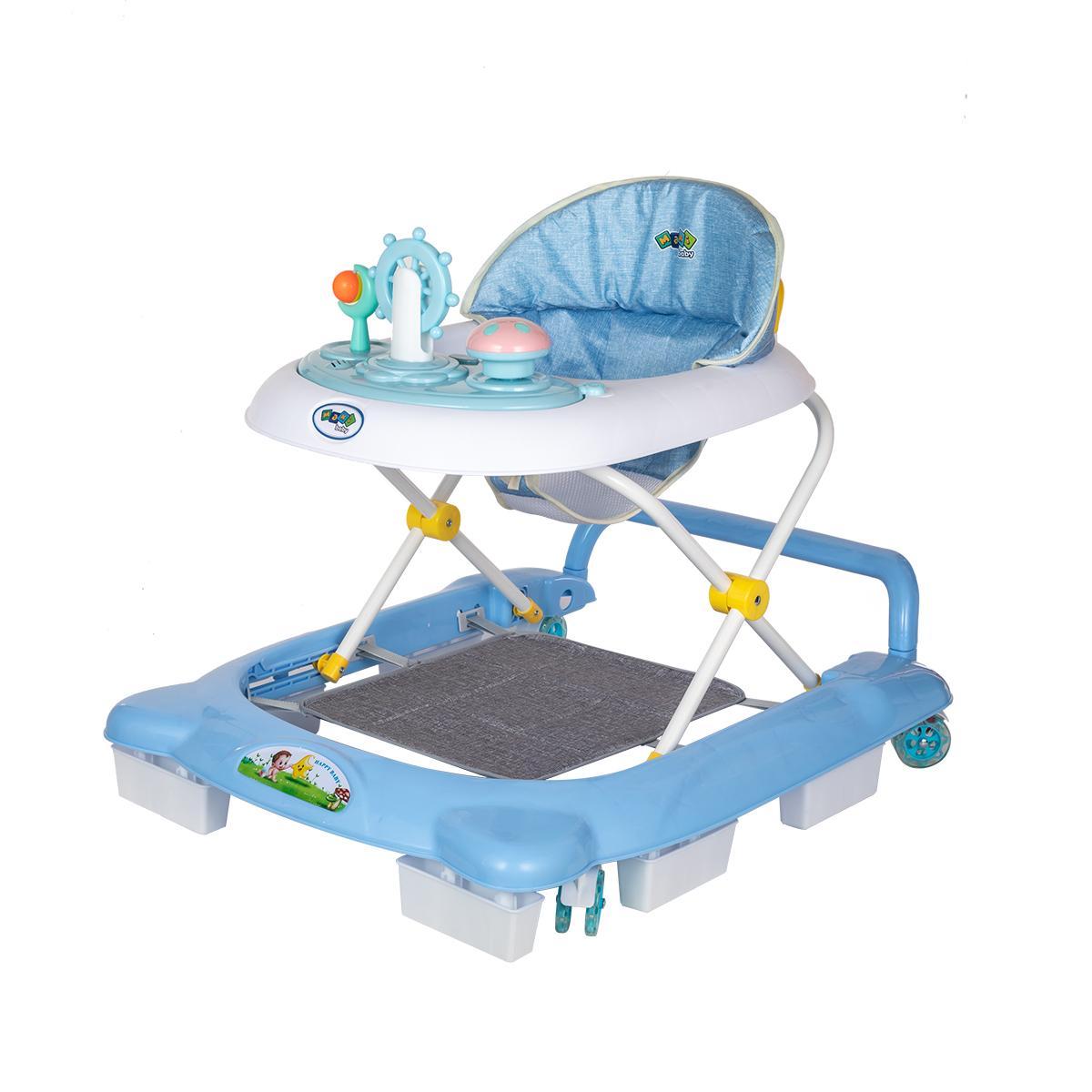 Miniatura Andador Infantil Maxi Baby - 4 Rodas, 4 Freios - Azul
