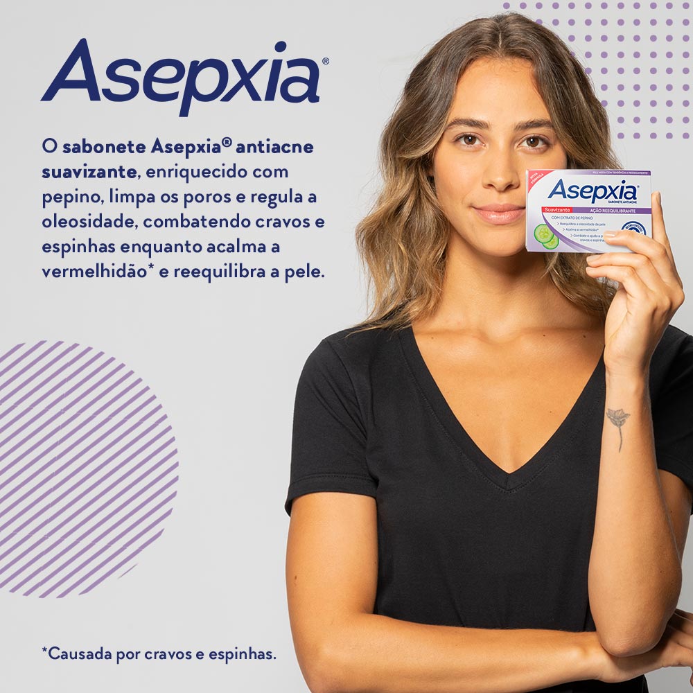 Sabonete em Barra Asepxia - Sabonete Antiacne Suavizante 80g