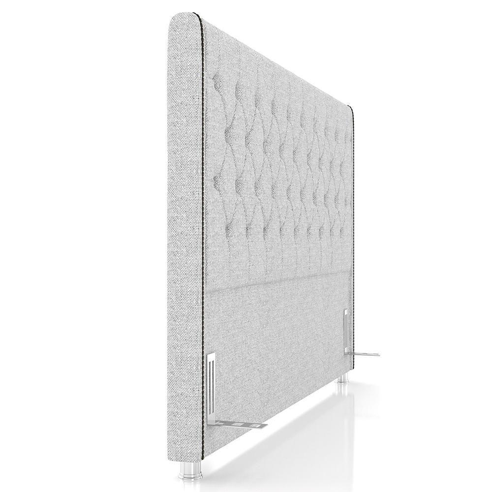 Cabeceira Cama Box Solteirão 98cm Florenza P02 Linho Cinza Claro - Mpozenato