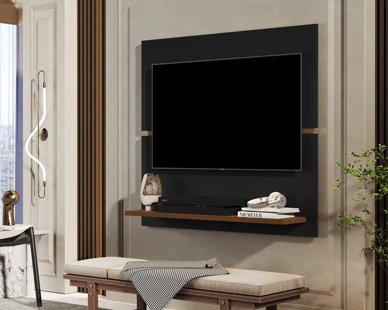 Miniatura Painel Tokio Para Tv Até 32 Polegadas Preto/Freijó