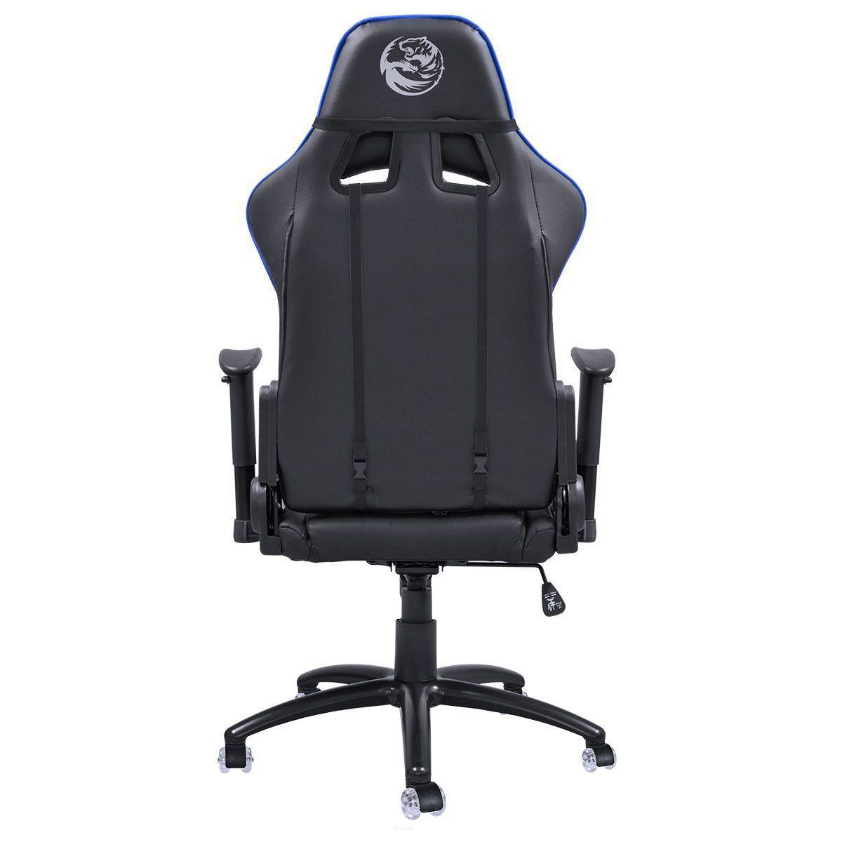 Cadeira Gamer Mad Racer V8 Azul Com Rodas Em Gel