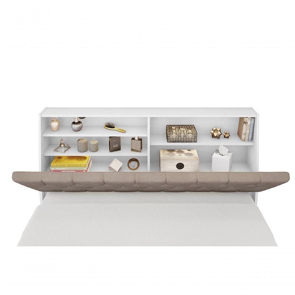 Miniatura Cabeceira Isis Casal - 1,38 ? Branco-bege 025