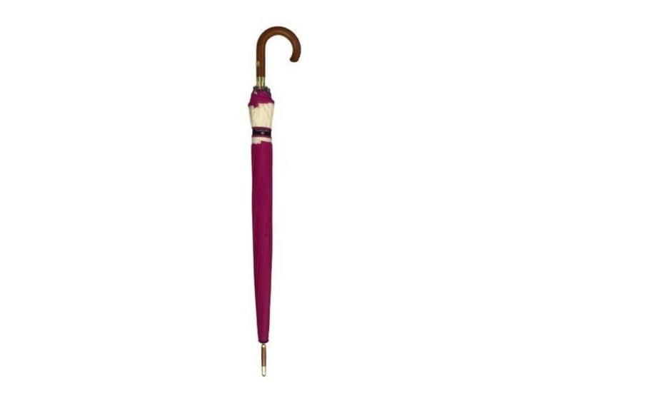Guarda Chuva 16 Varetas Cabo Madeira 115Cm Grande Rosa