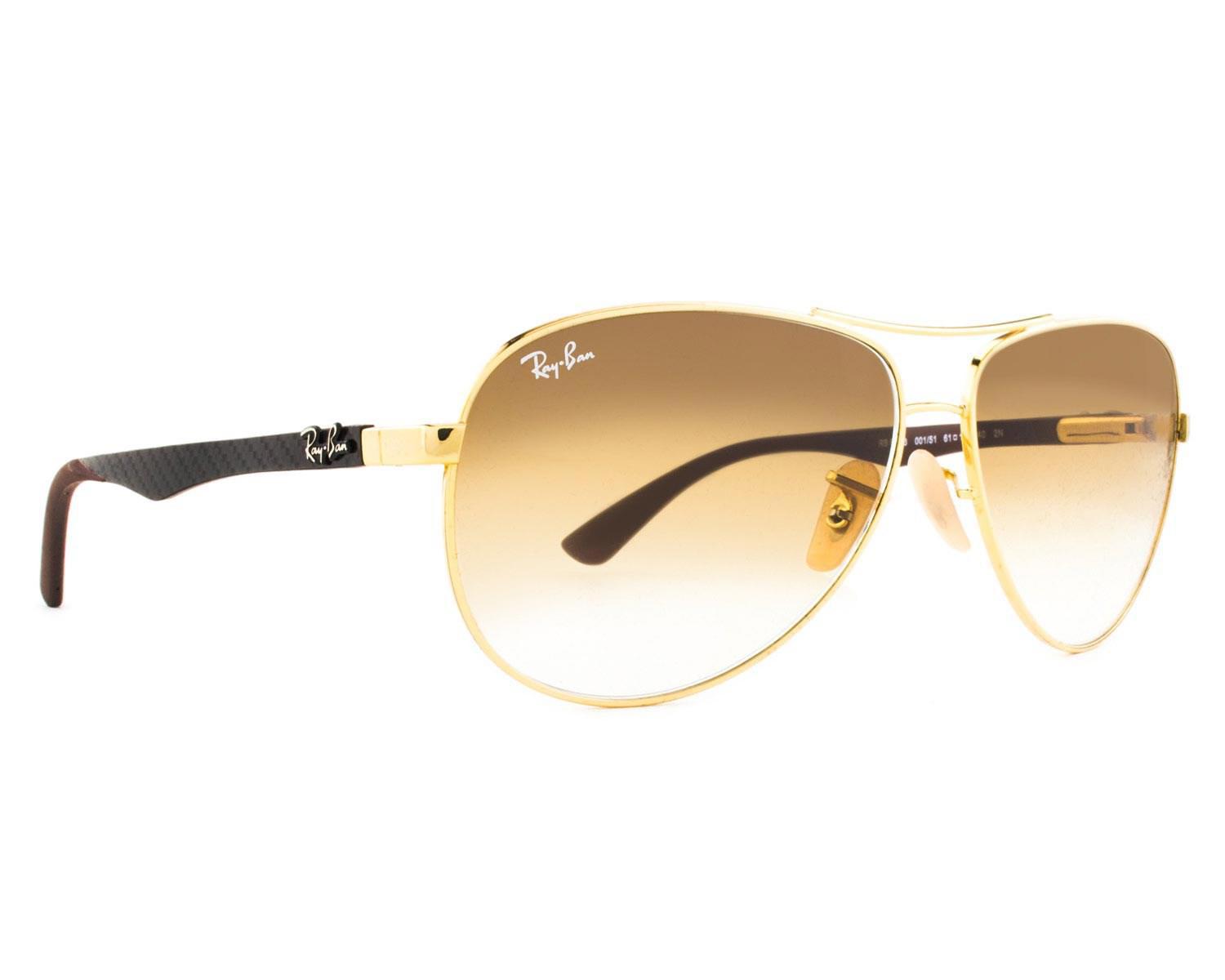 Miniatura Óculos De Sol Ray Ban Fibra De Carbono Rb8313 001/51-61