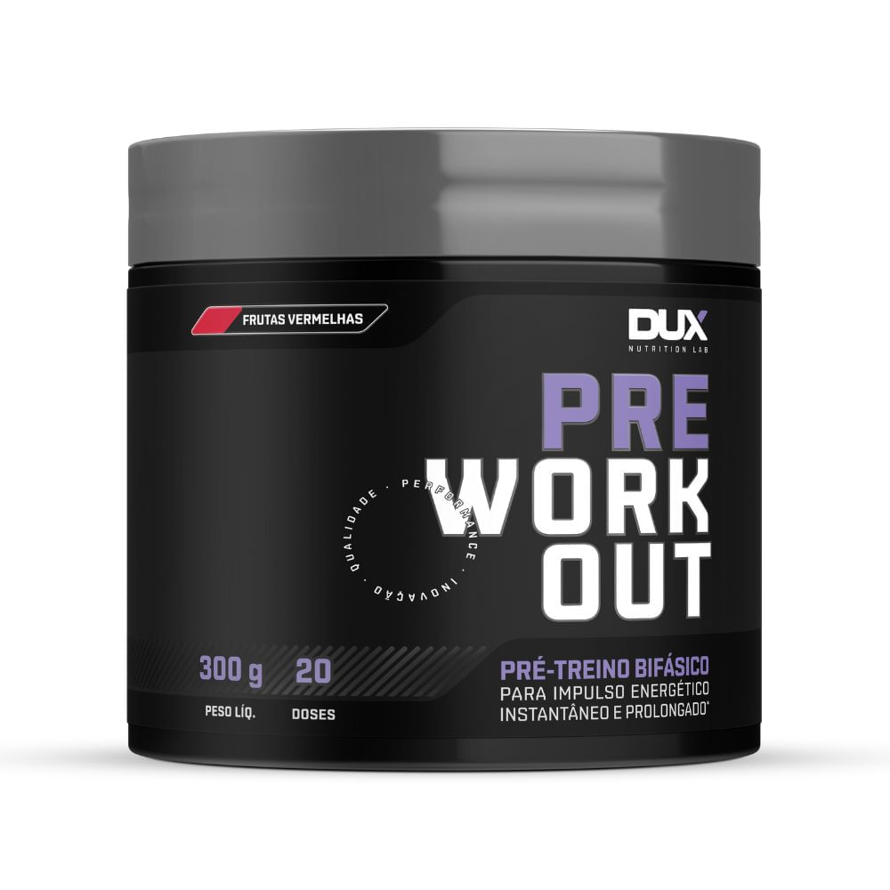 Miniatura Pré Treino Workout Bifasico Dux Nutrition Sabor Frutas Vermelhas 300g