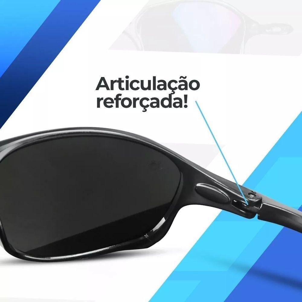 Miniatura Azul Juliet Oculos Sol Lupa Mandrake Masculino Proteção Uv Presente Armação Preta Original