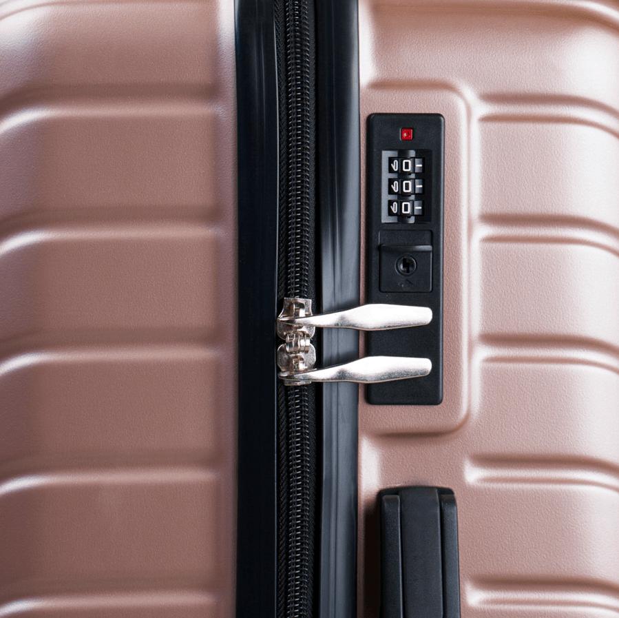 Mala Média 23 Kg ABS 4 Rodas 26" Detroit Rosé Rosé - M