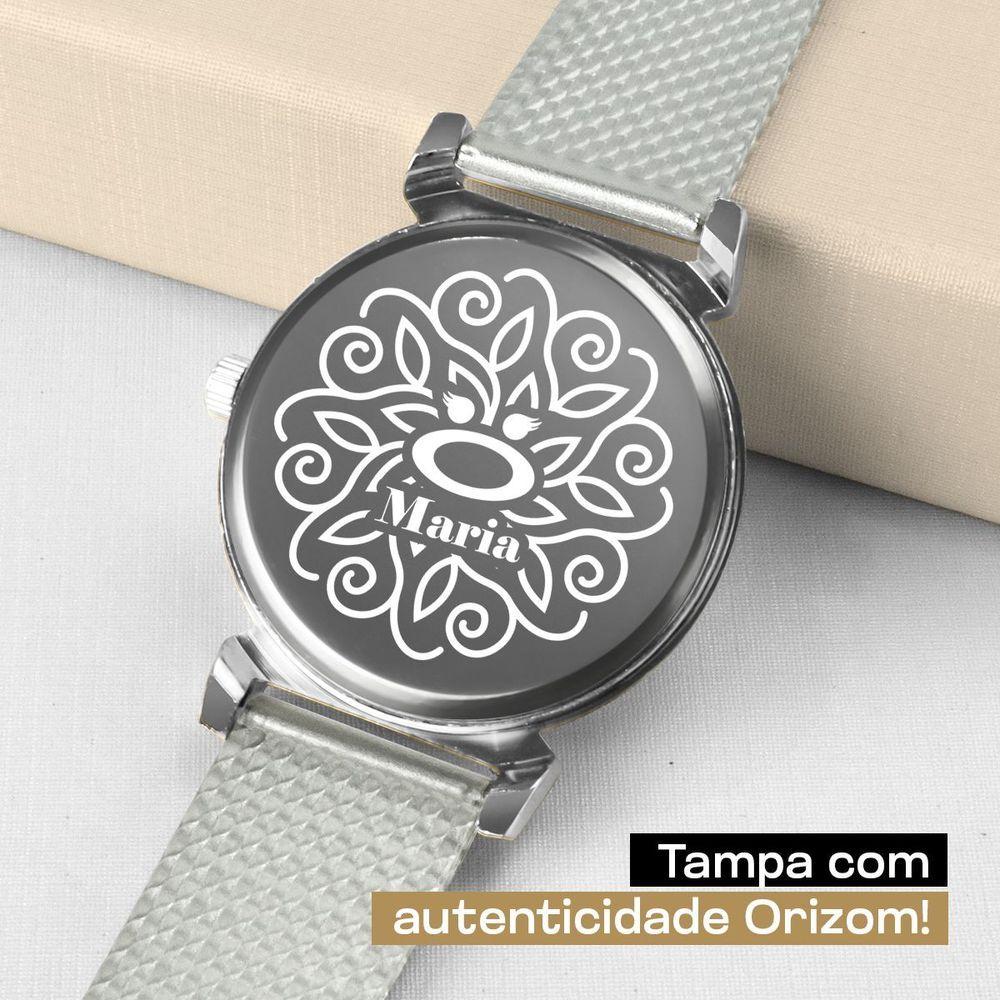 Miniatura Relogio Feminino Prata Aço Colar Brinco Coração Casual