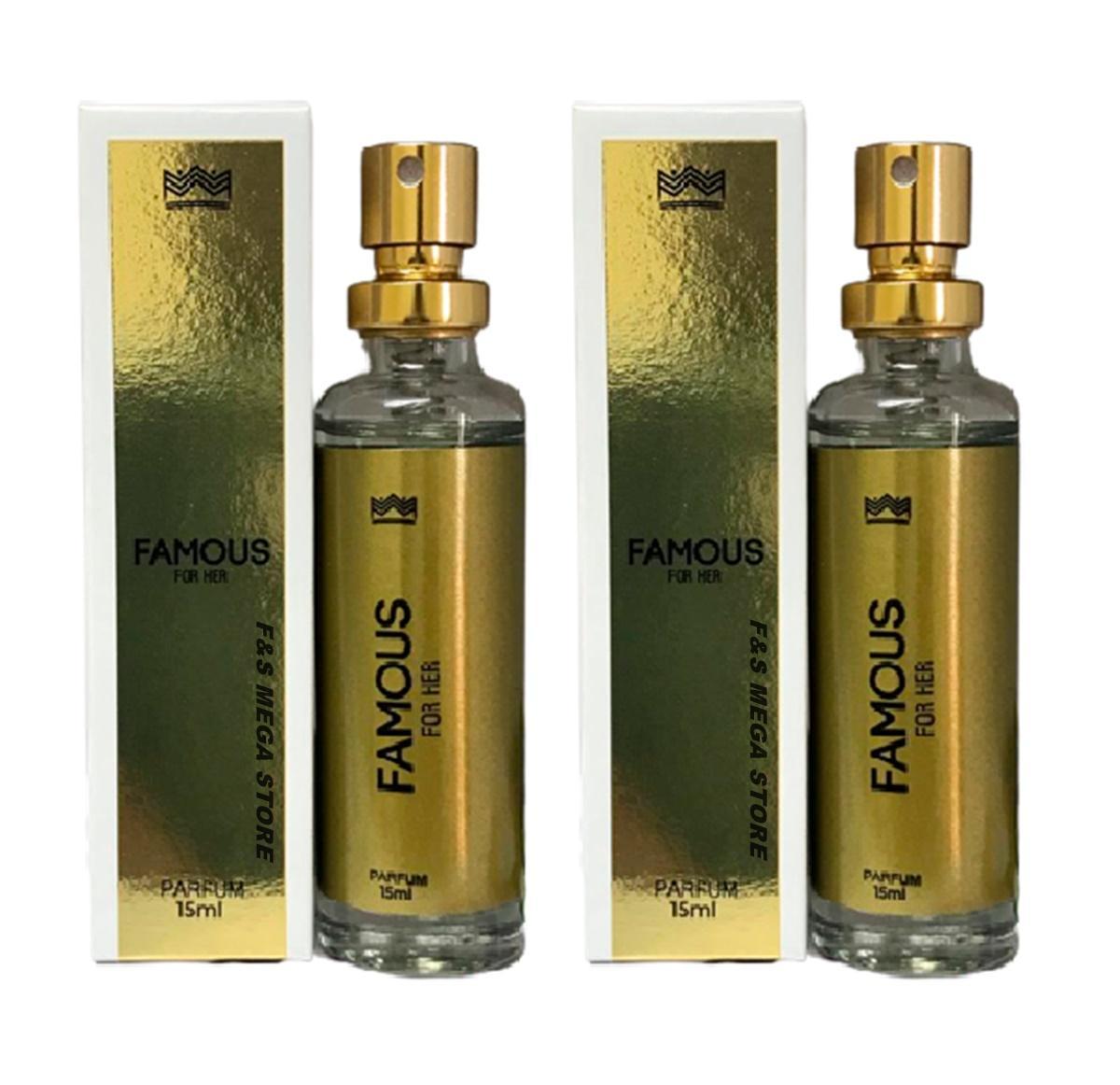 Miniatura Kit 2 Perfume Feminino Famous For Her Amakha Paris 15Ml