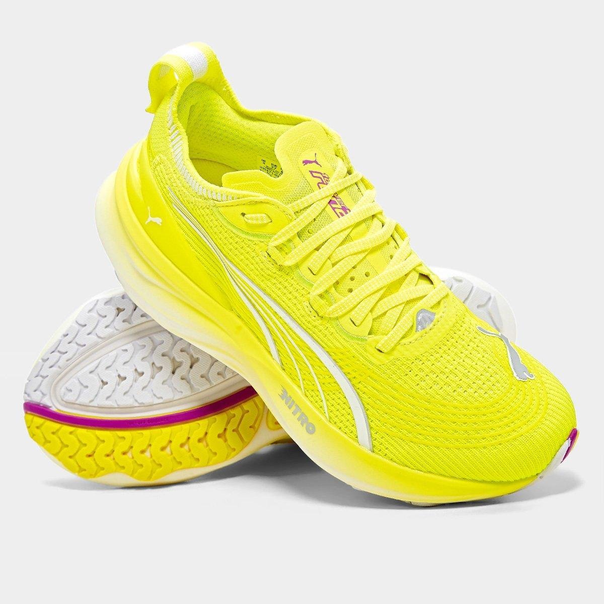 Miniatura Tênis Puma Forever Run Nitro 2 Feminino Amarelo - 34