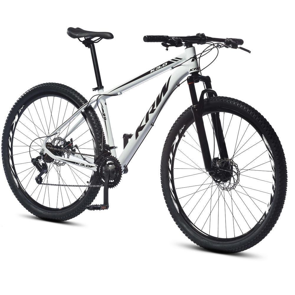 Miniatura Bicicleta Aro 29 Krw Alumínio 24 Vel Freio A Disco X52 Quadro 17 Branco-Preto