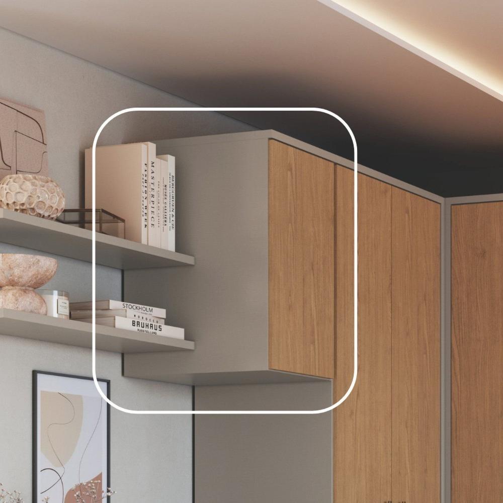 Miniatura Módulo Aéreo para Quarto 1 Porta Elegance Niquel|Angelin