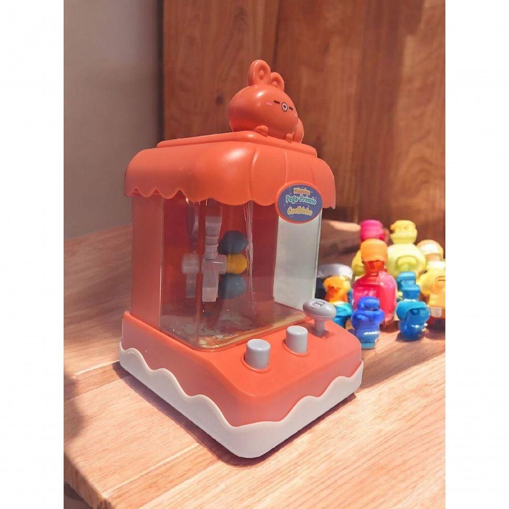 Mini Máquina De Bola Pega Premio Jogo Com Garra Divertido Coelho Rosa