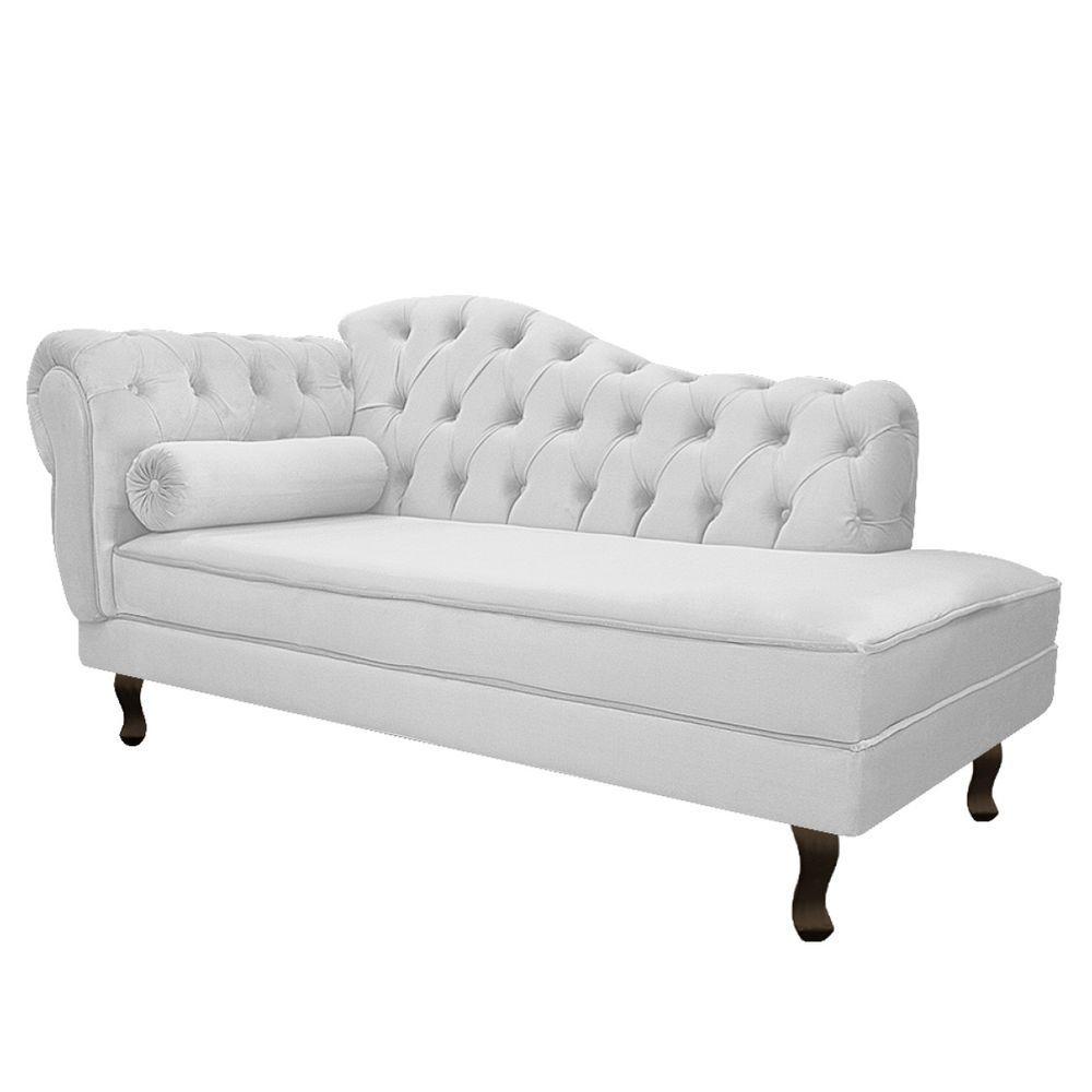 Miniatura Kit Diva Recamier Diana 185Cm Lado Direito E 02 Poltronas Julia Suede - Amarena Móveis Branco