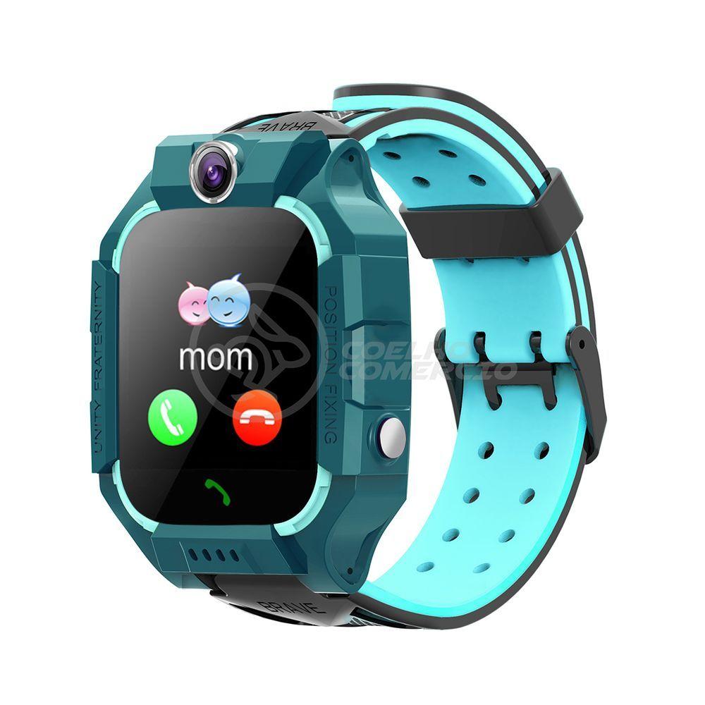 Miniatura Smartwatch Relógio Inteligente Infantil Criança Q12 - Verde