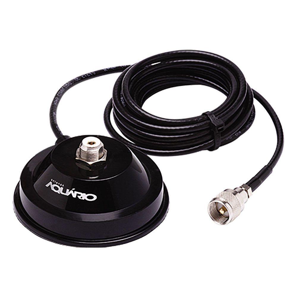 Miniatura Suporte Magnetico Para Antena Movel Aquario M-700k Base Magnetica Com Cabo Rg058 De 4 Metros