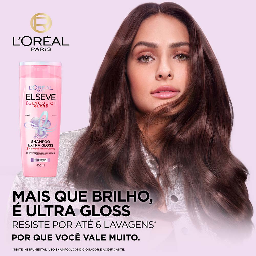 Miniatura Shampoo Extra Gloss Elseve Glycolic Gloss 200ml