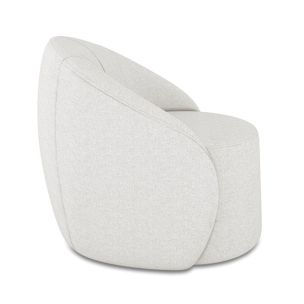 Poltrona Decorativa Orgânica Lua Linho Cinza D03 - D'rossi