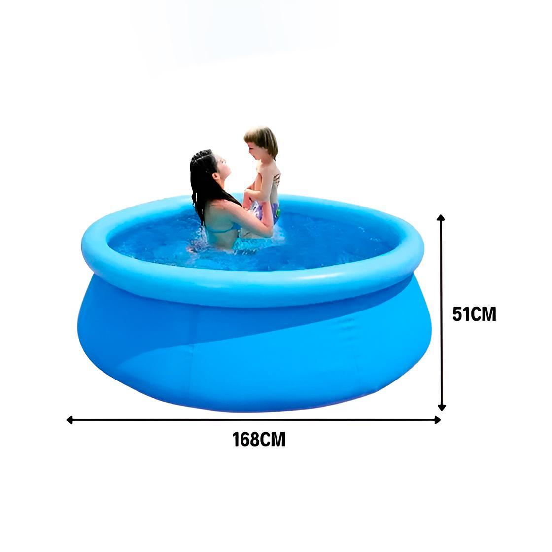 Miniatura Piscina Inflável Redonda Azul 1000 Litros Verão Diversão