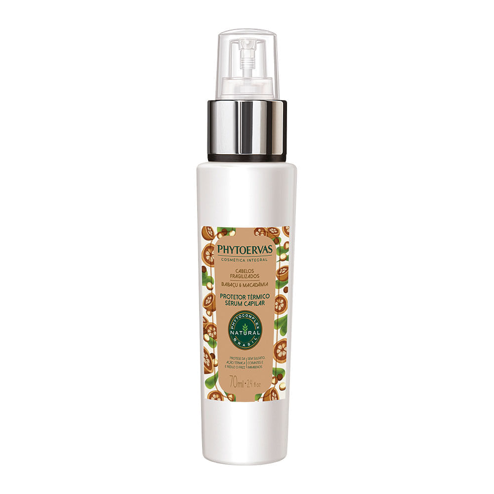 Miniatura Phytoervas Babaçu e Macadâmia Sérum Protetor Térmico 70ml
