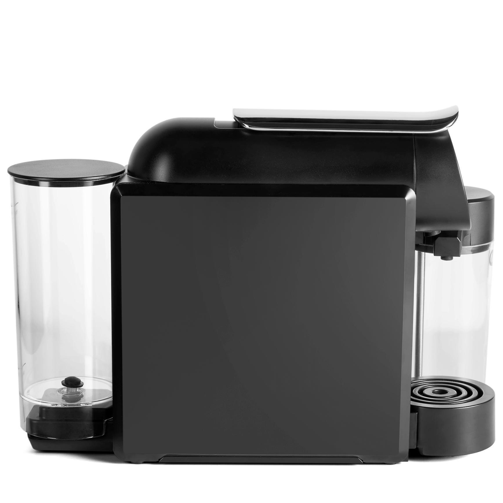 Miniatura Cafeteira Espresso Cappuccino Mini Mikqool Preta, 127V Delta
