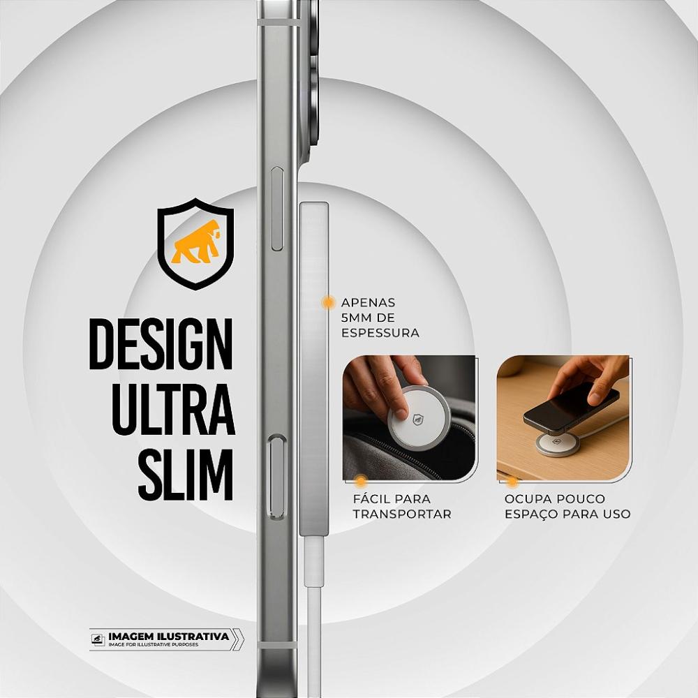 Miniatura Carregador Wireless Magsafe Ultra - Branco - Gshield