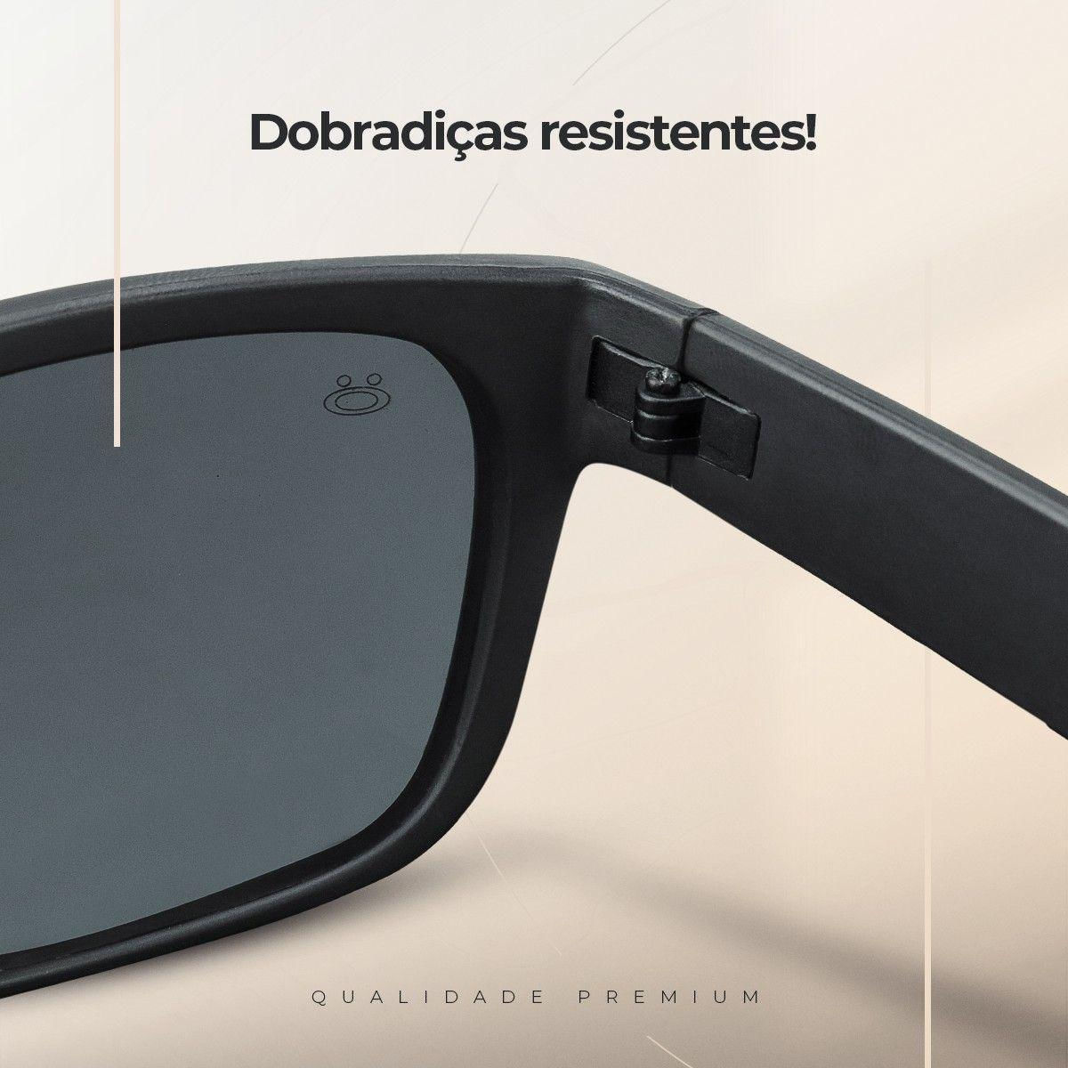 Miniatura Óculos Masculino Praia Preto Emborrachado Proteção Uv Verao