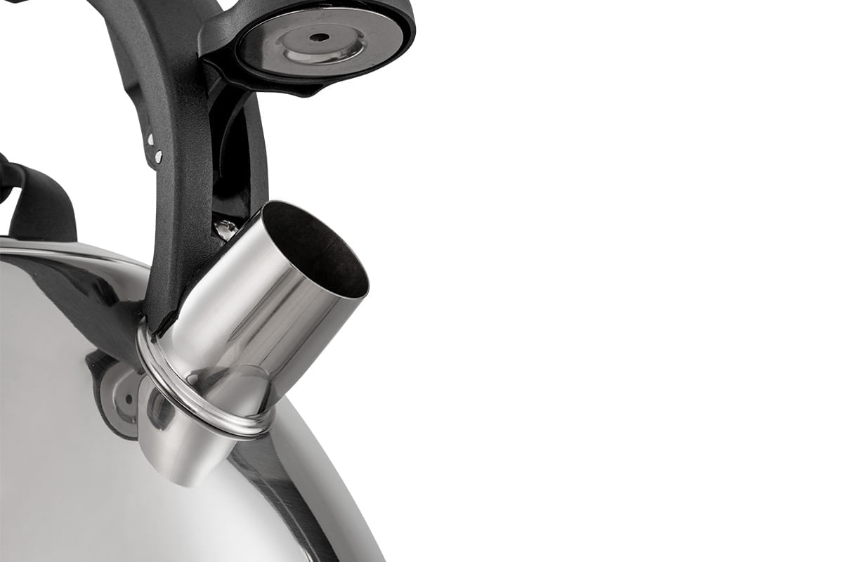 Miniatura Chaleira de Inox com Apito Brinox 3 L Jasmin com Indução Metalizada Inox