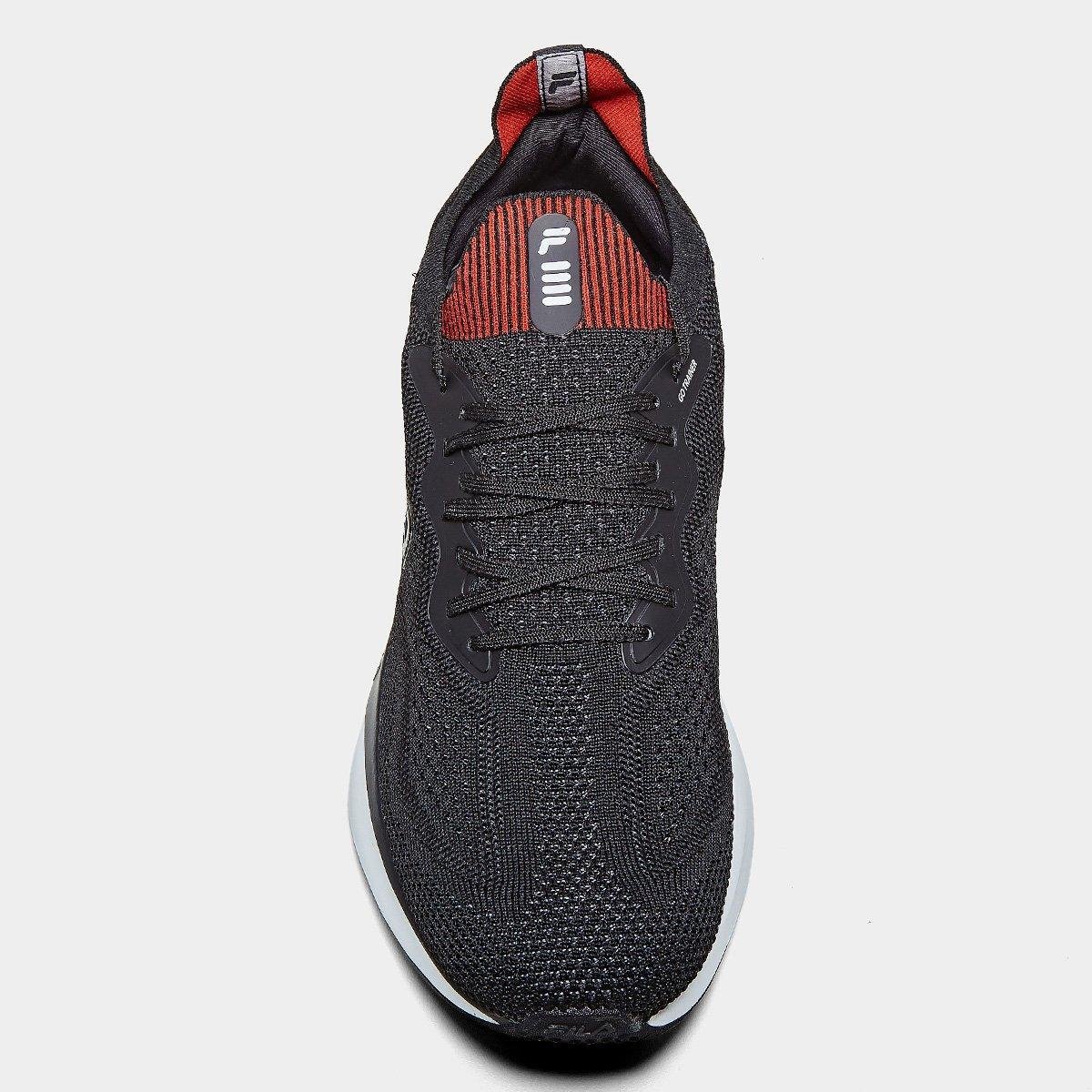 Miniatura Tênis Fila Go Trainer Masculino Preto+Vermelho - 38