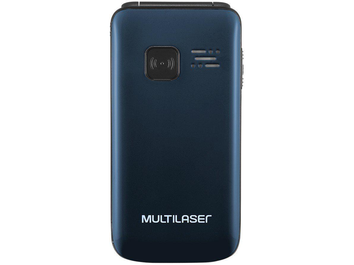 Miniatura Celular Vita Flip Botão Sos Bluetooth Multilaser Azul