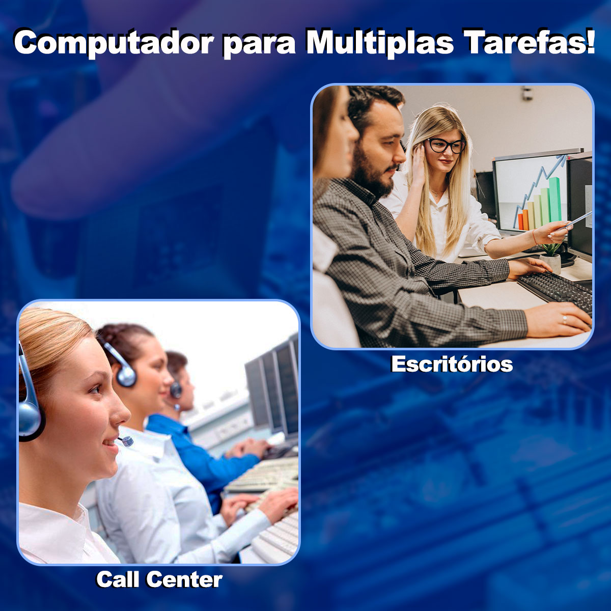 Computador Desktop Intel Core I7, 16GB RAM, SSD 480GB, HDMI, Windows 10 Pro 64 Bits