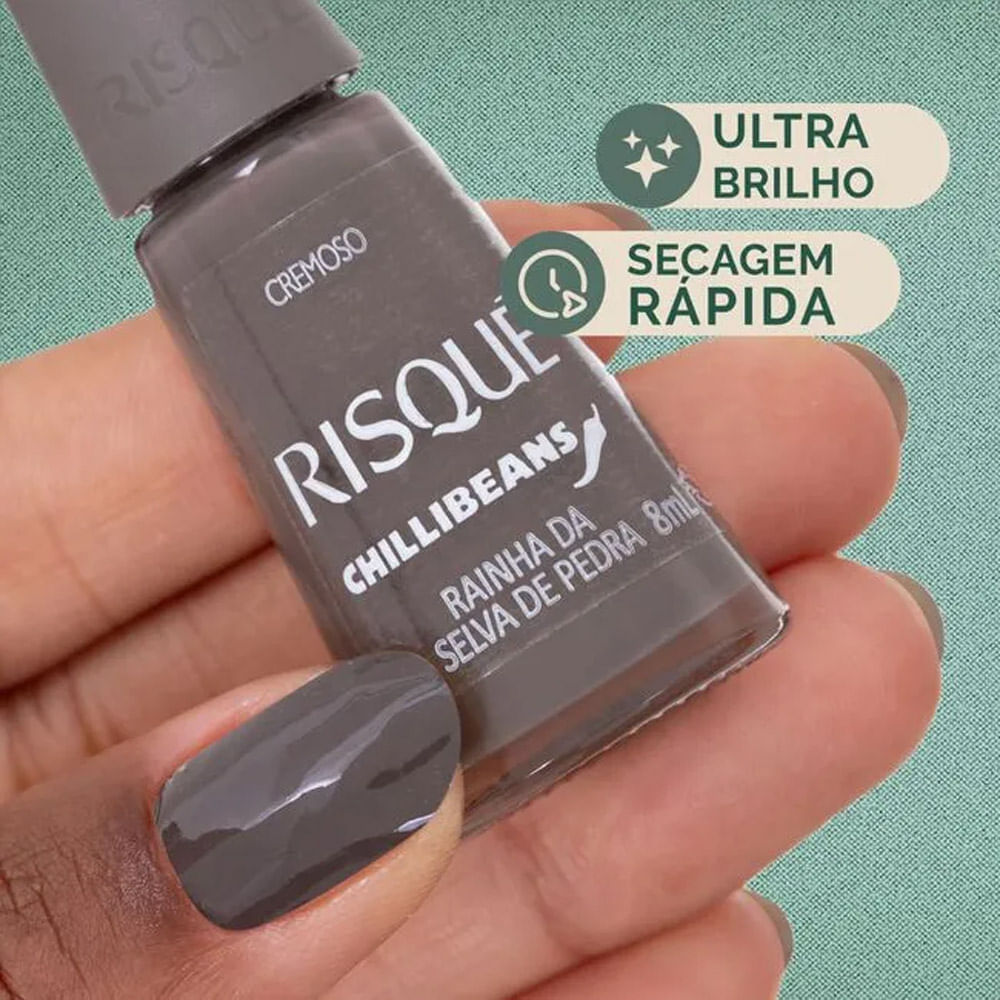 Esmalte Risqué Chilli Beans Cremoso Cor Rainha da Selva de Pedra 8ml