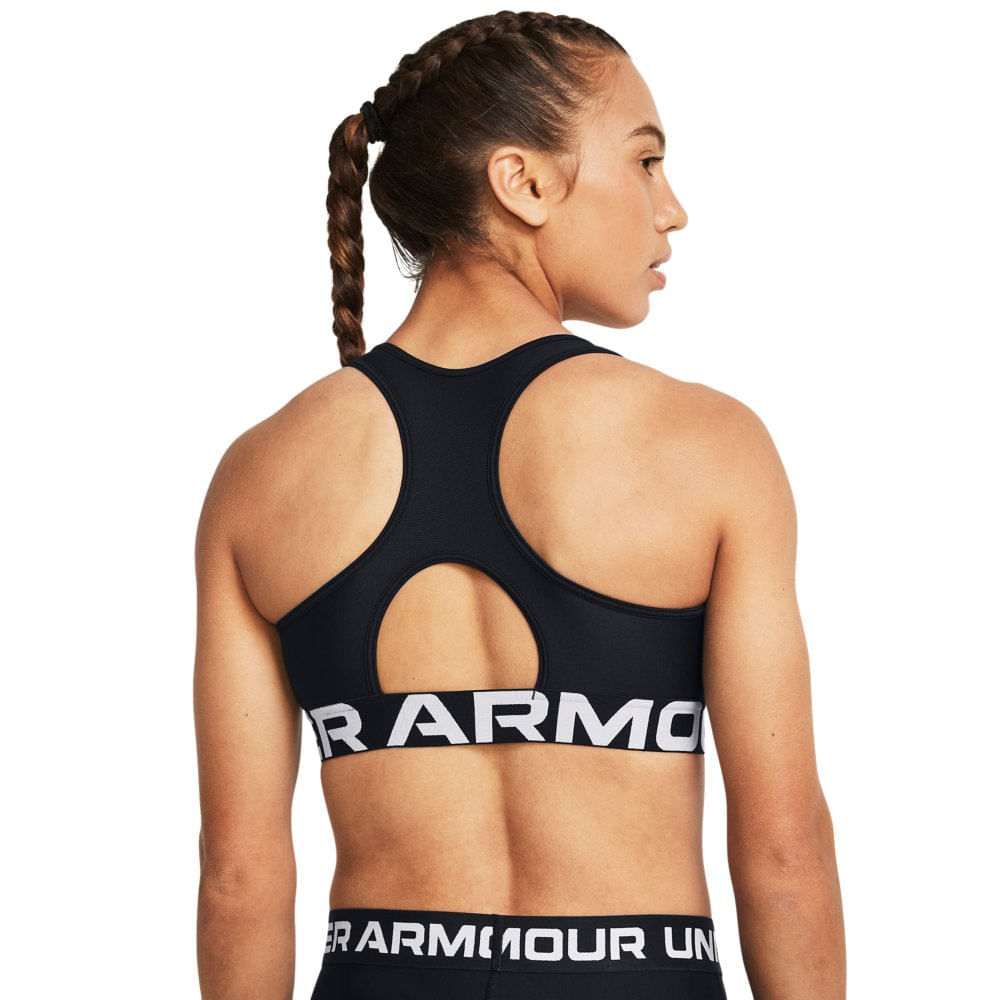 Miniatura Top de Treino Feminino Under Armour HeatGear Authentics Mid Preto - G