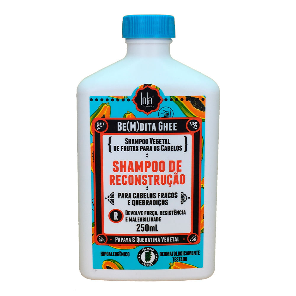 Miniatura Lola Cosmetics Be(m)dita Ghee Papaya e Queratina Vegetal - Shampoo de Reconstrução 250ml