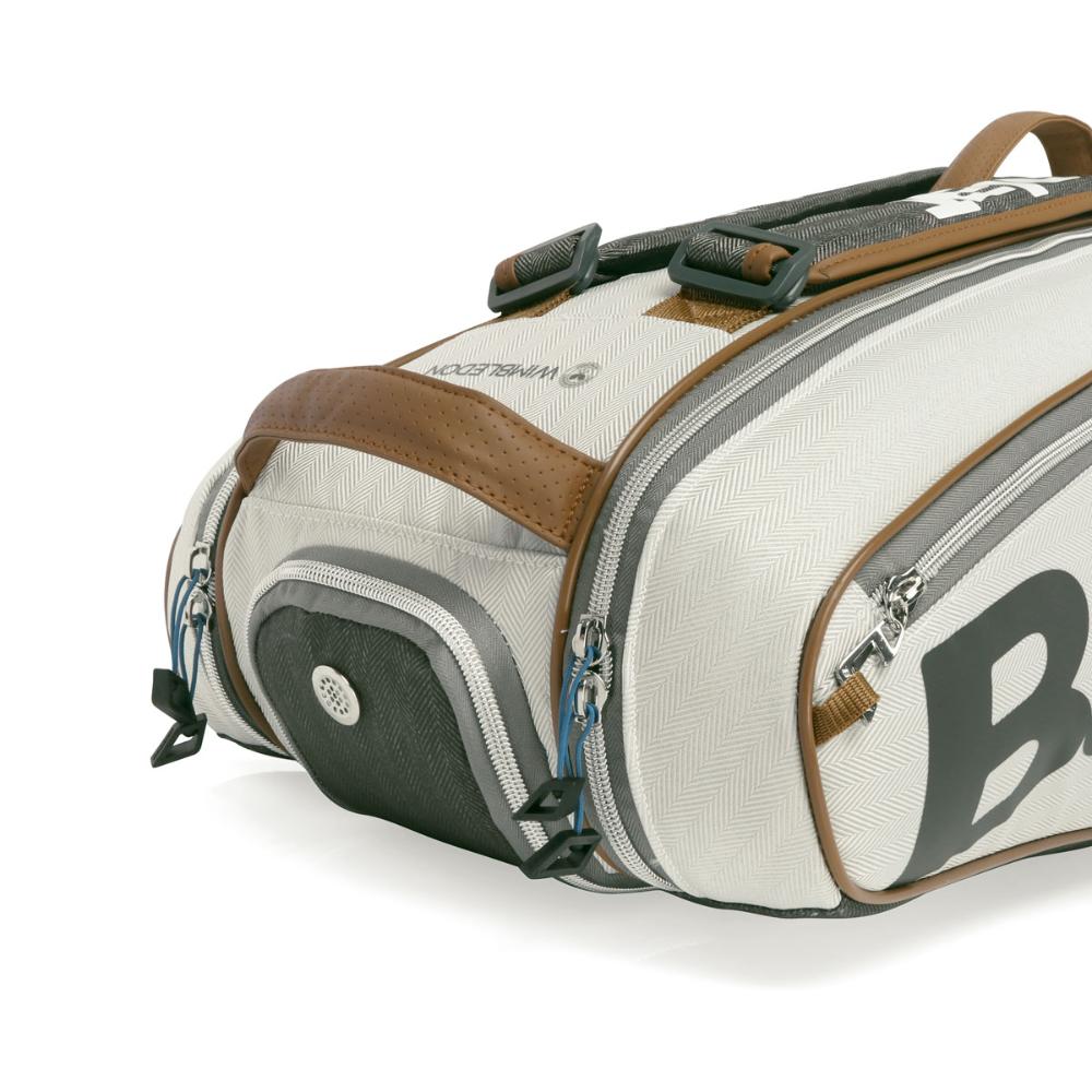Miniatura Raqueteira Babolat Wimbledon X6 Cinza e Marrom