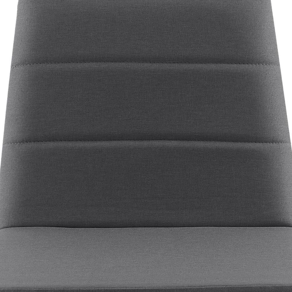 Cadeira Decorativa Base Aço Preto F40 Linho Cinza Dmobiliario Cinza