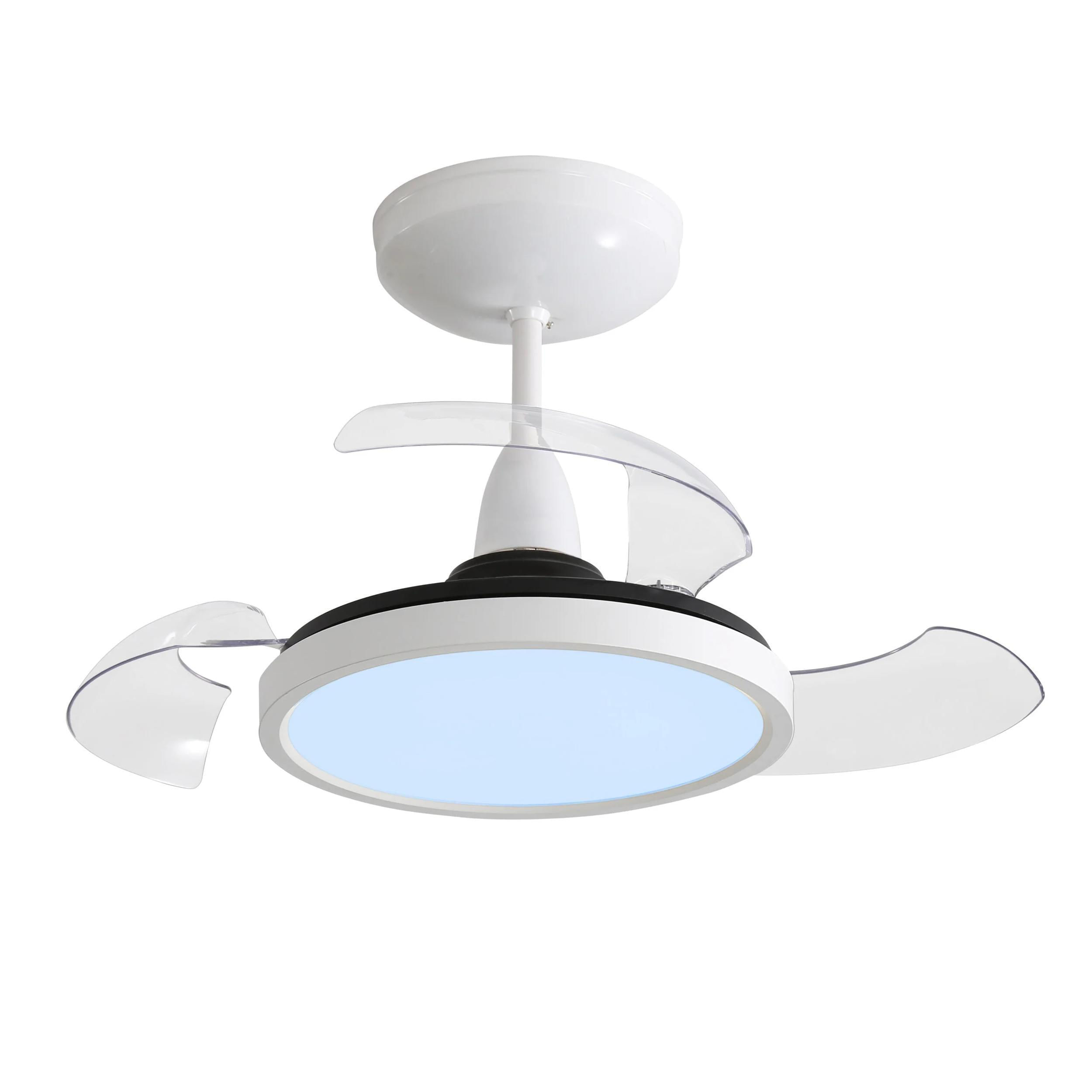 Miniatura Ventilador De Teto Aliseu Retrátil Mid Branco Bivolt