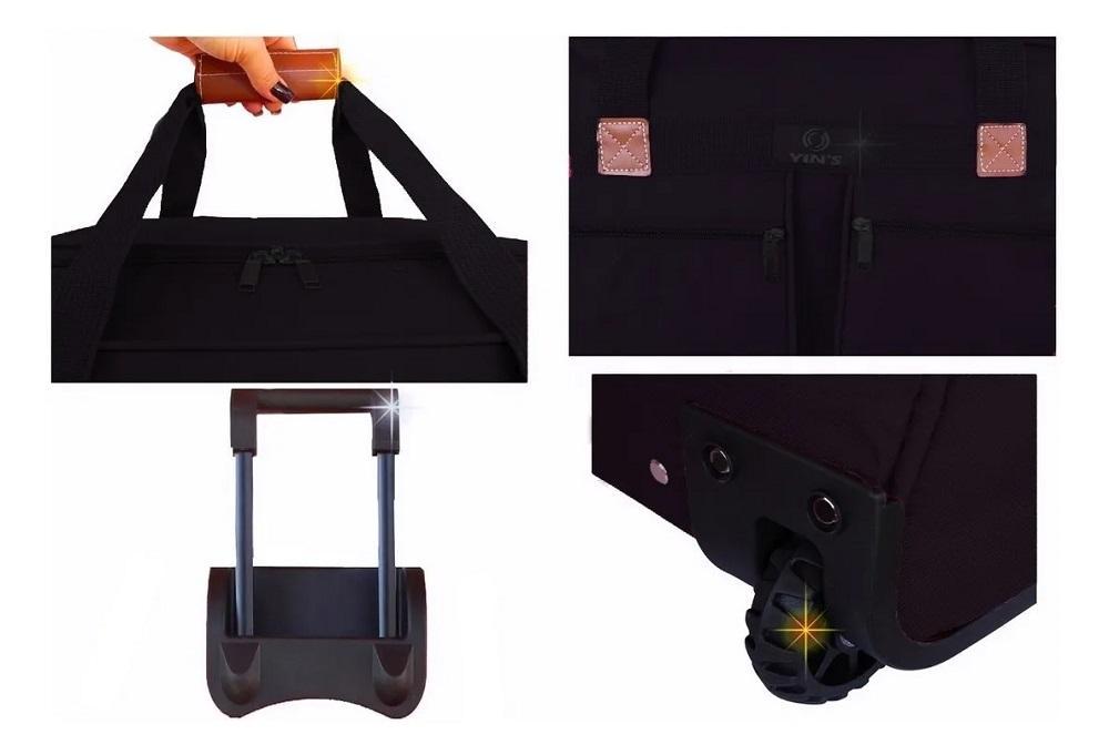 Miniatura Sacola Bolsa Mala De Viagem De Bordo Média Com Rodinhas