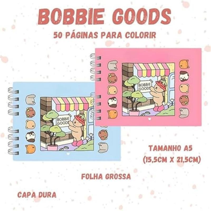 Kit Colorir Bob Goods Livro Capa Dura 50 Páginas + Canetas