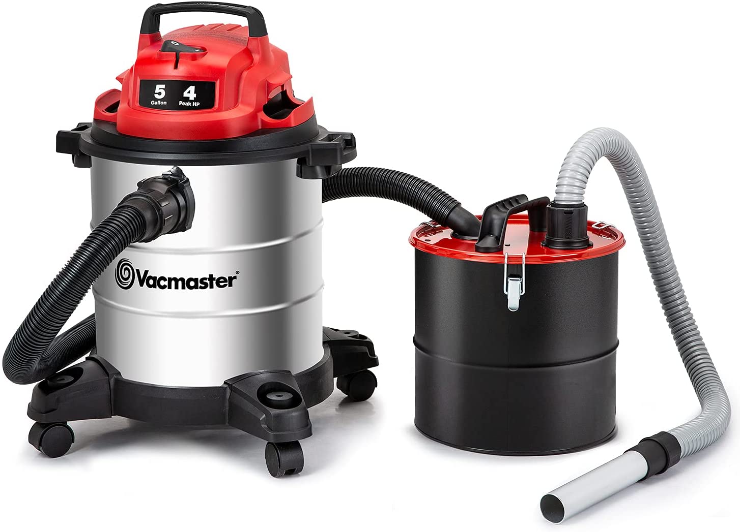 Miniatura Vacmaster VOC508S 1102 5 Gallon Stainless Steel Wet Dry Shop Vacuum and 3 Gallon Ash Tank Combo