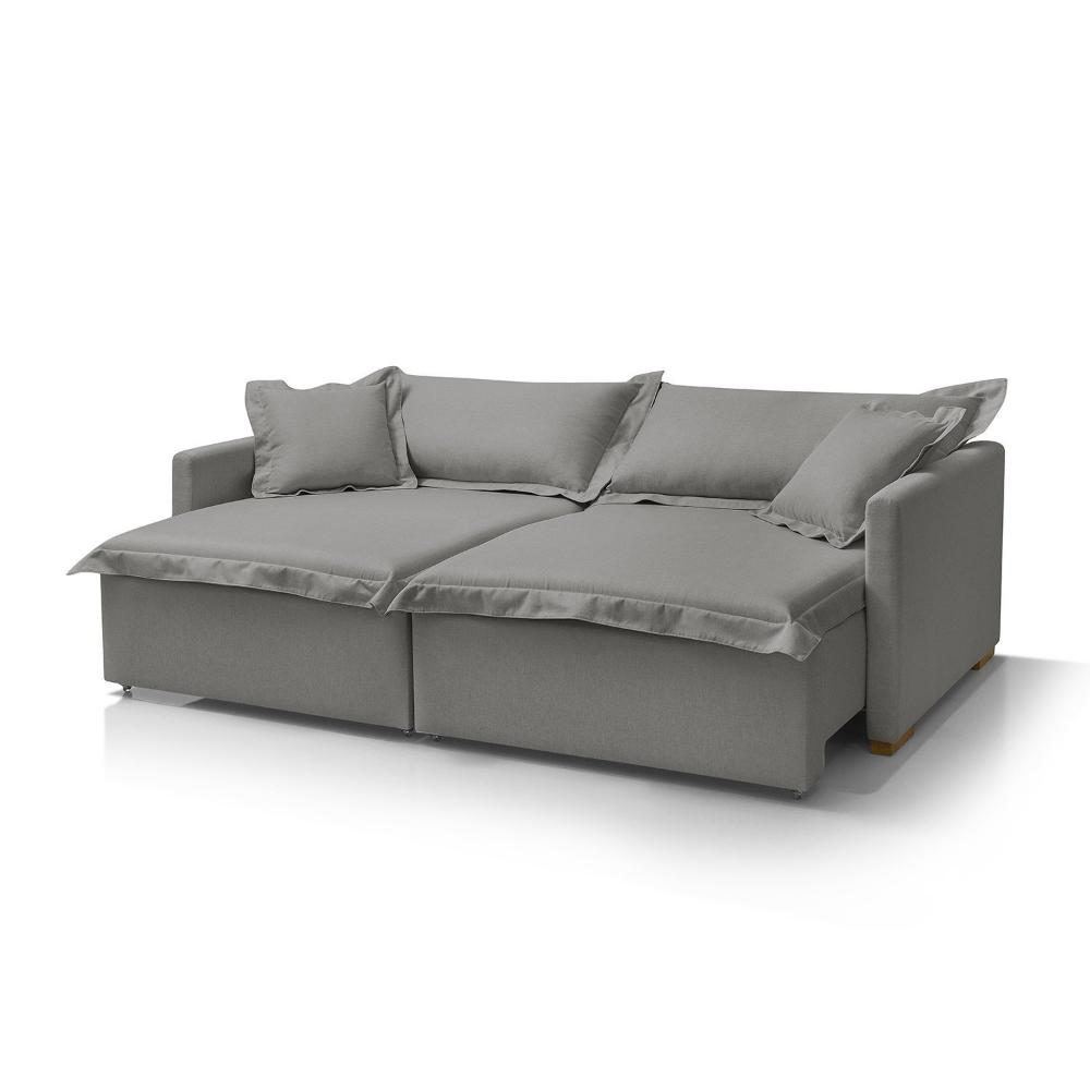 Miniatura Sofá Cama Portinari 2 Lugares Retrátil 184 Cm Cinza Escuro