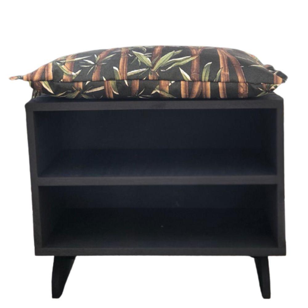 Miniatura Puff Sapateira Black Bambu